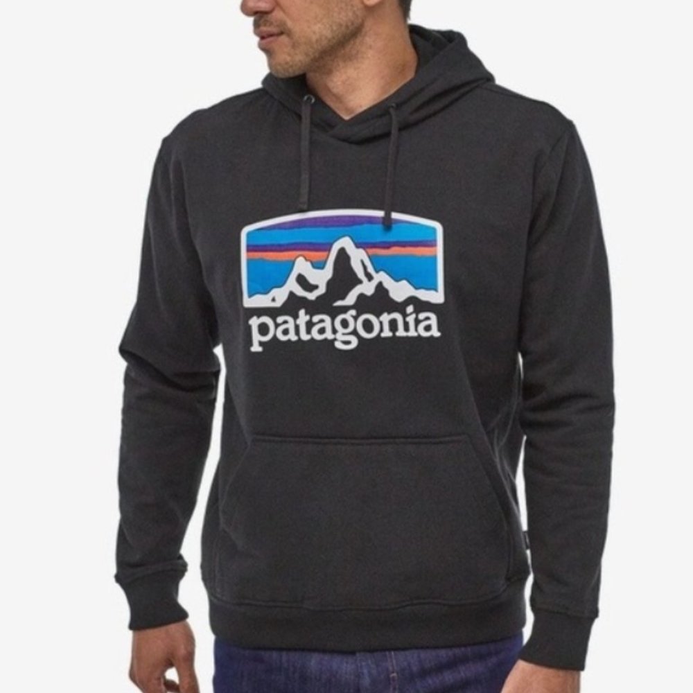 Patagonia Black Fitz Roy Horizons Uprisal Hoodie